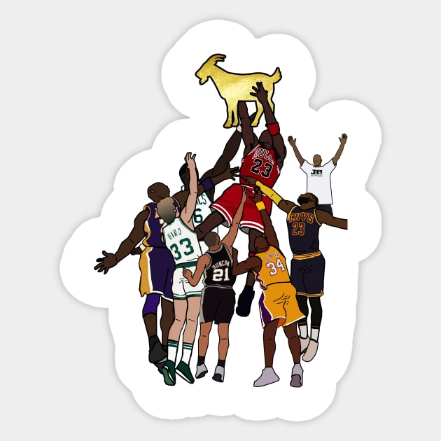 Michael Jordan Is The GOAT - NBA Chicago Bulls Sticker by xavierjfong